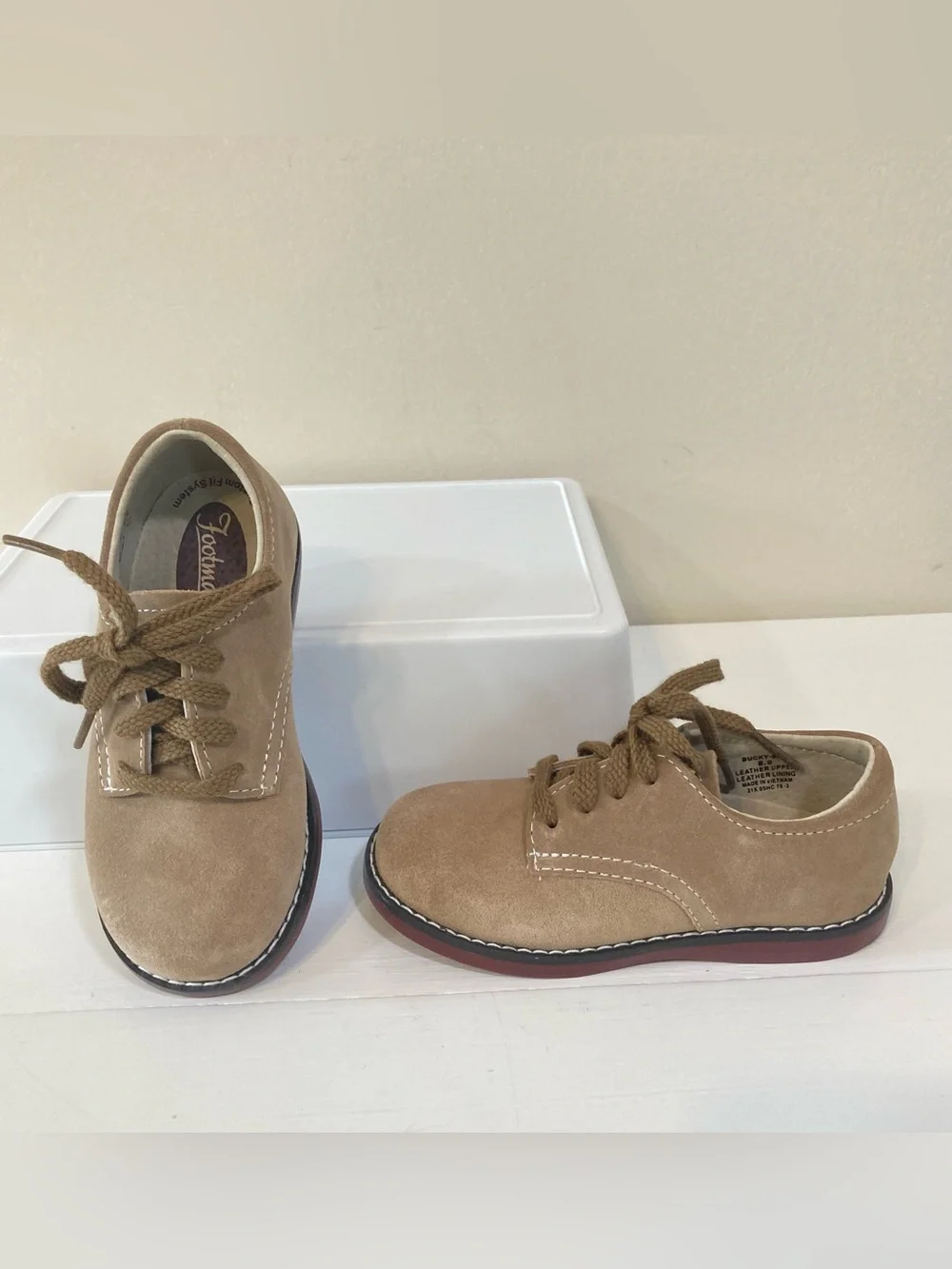 FootMates Bucky Lace Up Leather Oxford Dress Shoes Sz 8 Toddler Boys
